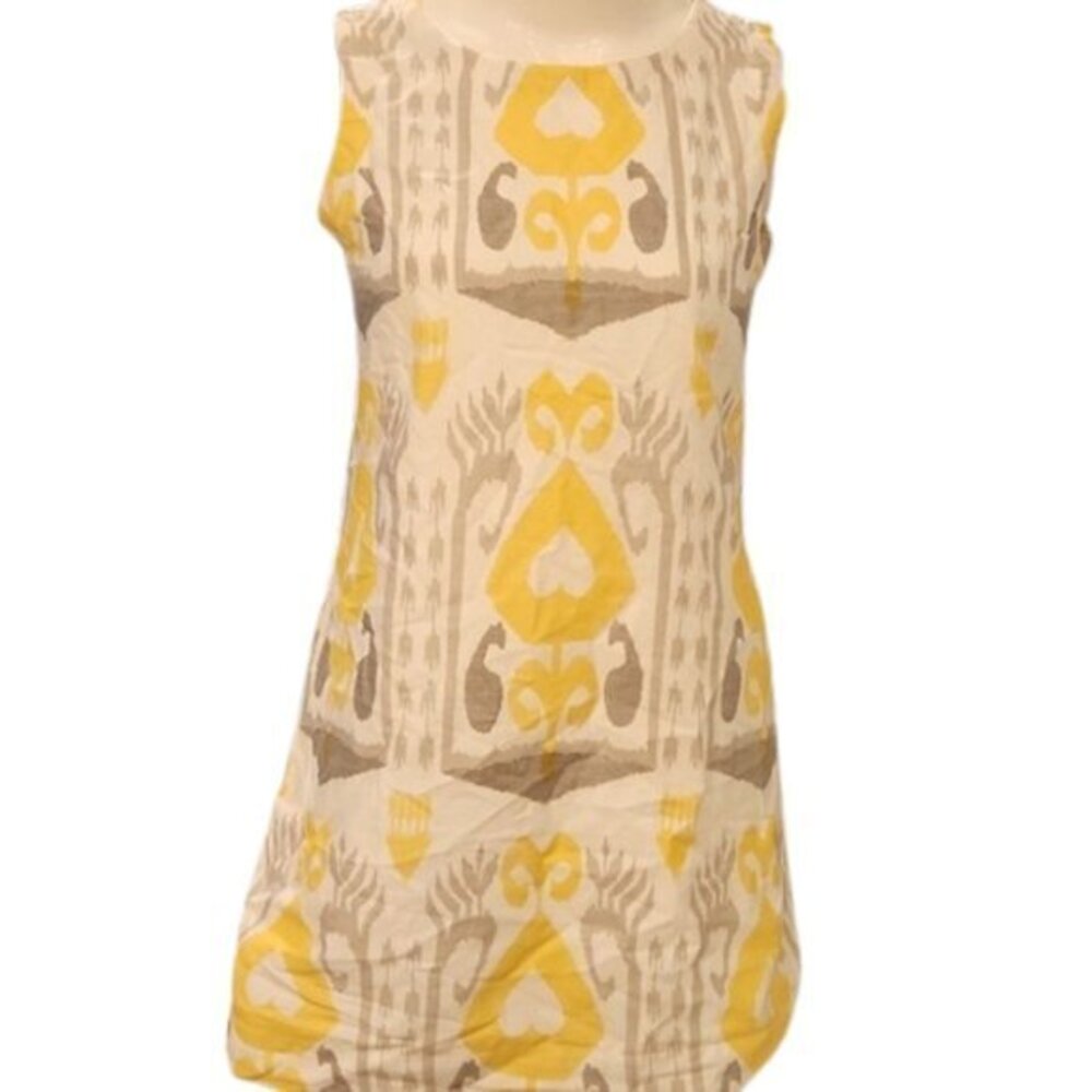 [Bombay Paisley] Yellow and Gray Dress - Size XL